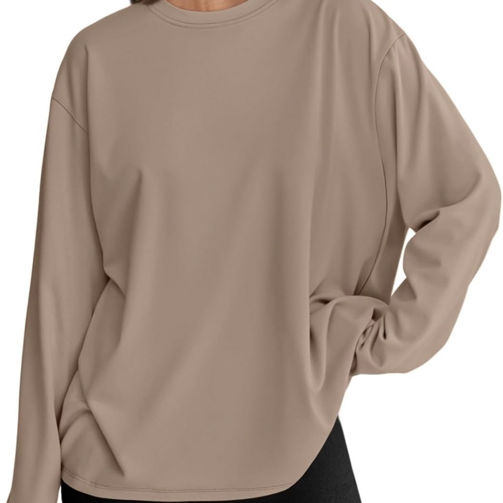 Women's Taupe Long Sleeve Top